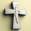 Wooden Cross with Branch of Hope